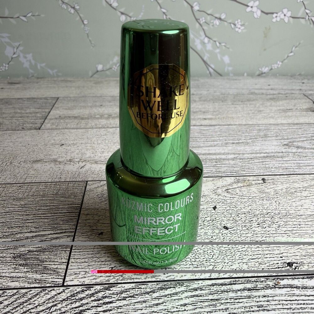 Kozmic Colours Mirror Effect Nail Polish HTF Discontinued Color Green New